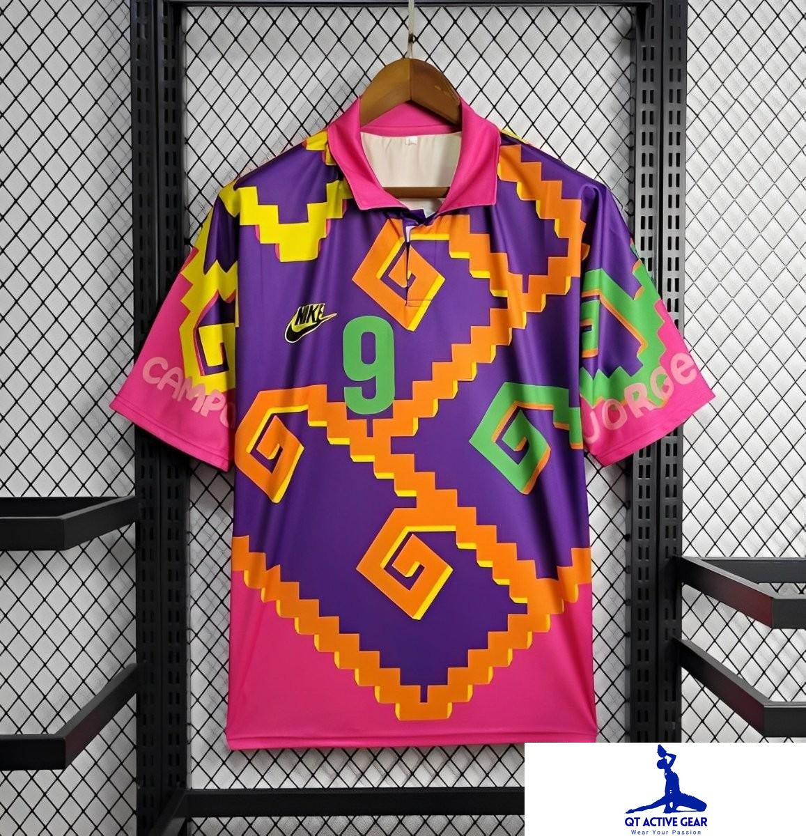 Retro 1995 Mexico CAMPOS 9 Home Orange Jersey – QT ACTIVE GEAR